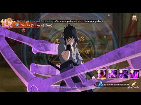 Nindo Fire Will Gameplay - New Update Skill LR Sasuke Susanoo Naruto Free All LR & UR + Free VIP13