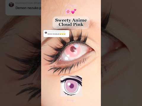 🌸 Demon Slayer #nezuko Kamado Cosplay Lenses  #sweetycon #contactlenses #demonslayer #kny #shorts