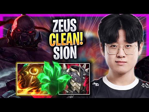 ZEUS IS SO CLEAN WITH SION! - T1 Zeus Plays Sion TOP vs Yone! | Season 2023