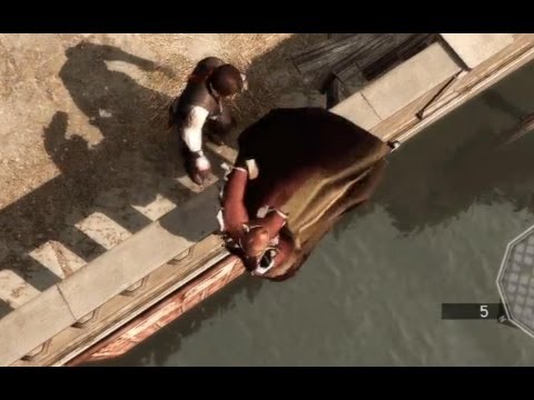 Assassins Creed II - Xbox 360 "Tossing a big lady over a bridge"