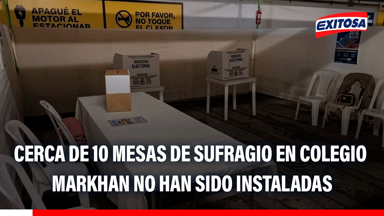 🔴🔵 Cerca de 10 mesas de votación en colegio Markham no han sido instaladas