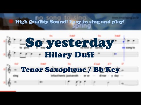 So Yesterday (ver. 2) - Hilary Duff