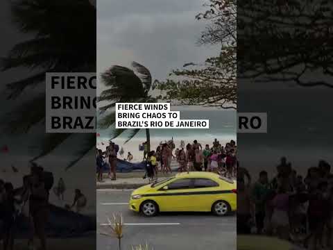 Video Thumbnail: Fierce winds bring chaos to Brazil’s Rio de Janeiro | AFP