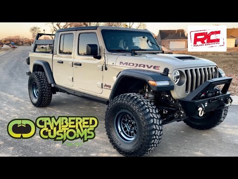 Cambered Customs Rough Country 3.5” lift install on Jeep Gladiator Mojave