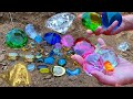 Moment Of Finding Treasure Full Of Diamond Gold And Jewels Treasure Hunting Using Digging Tool