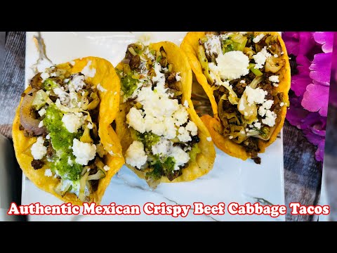 How to make Authentic Mexican Crispy Beef Cabbage Tacos