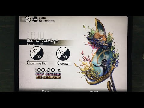 [Deemo 5.0] Deemo Goodbye (Extra LV10) 100% AC