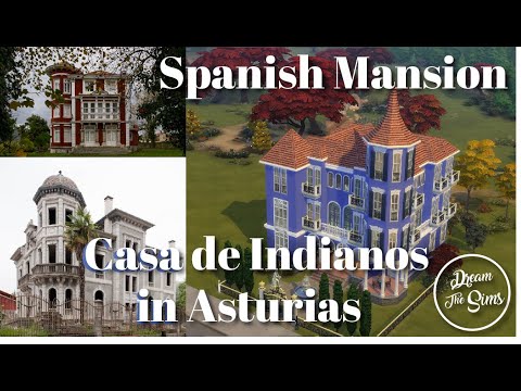 Spanish Mansion - Casa de Indianos, Asturias, Spain | Sims 4 Speed Build & Mini Story [No CC]