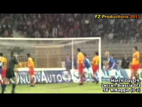 Serie A 2000-2001, day 29 Lecce - Brescia 0-3 (R.Baggio 2nd goal)