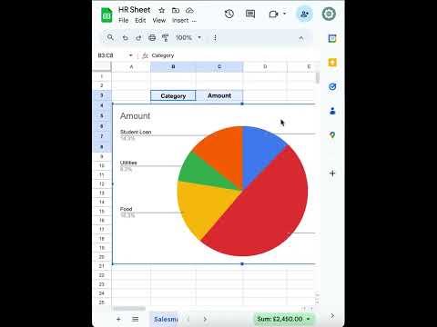 How to Create a Pie Chart in Google Sheet #piechart #googlesheets