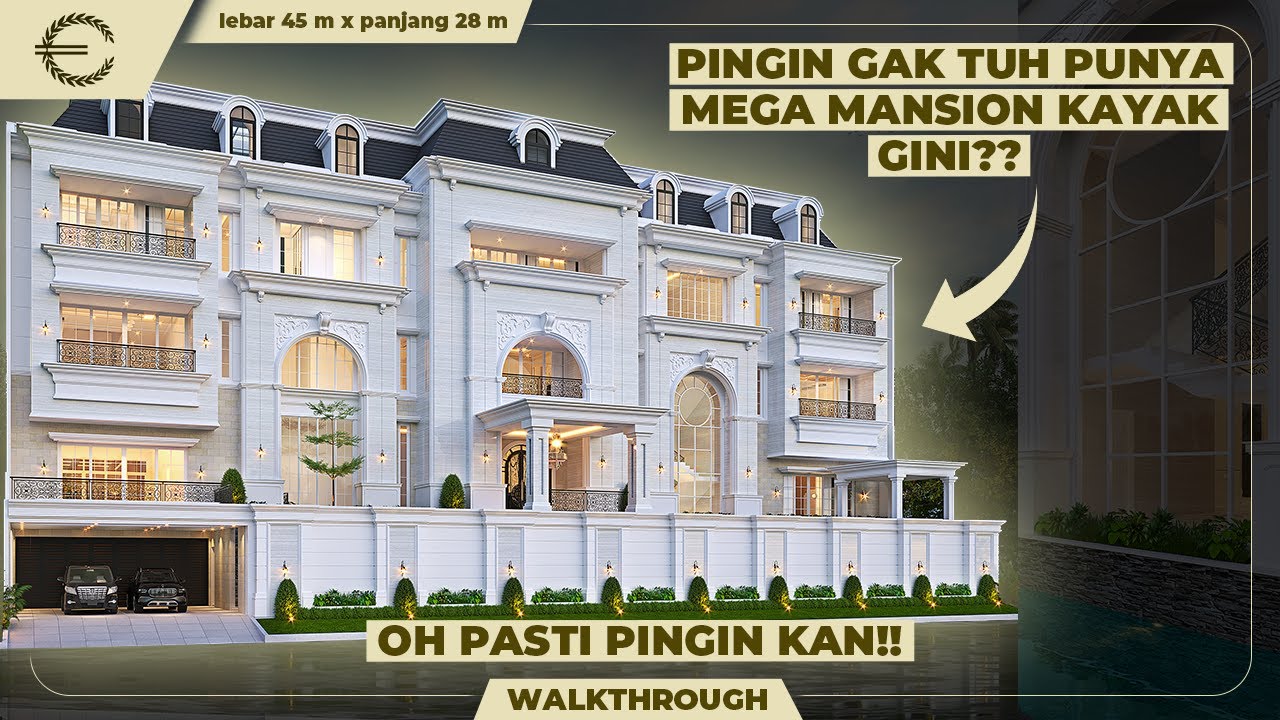 Video 3D Desain Rumah Klasik 4.5 Lantai - PIK, Jakarta Utara