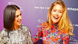 Dua Lipa Supermodel Doutzen Kroes Talk Driving World Premiere 2019 Dua Lipa x Jaguar Electric CARJAM