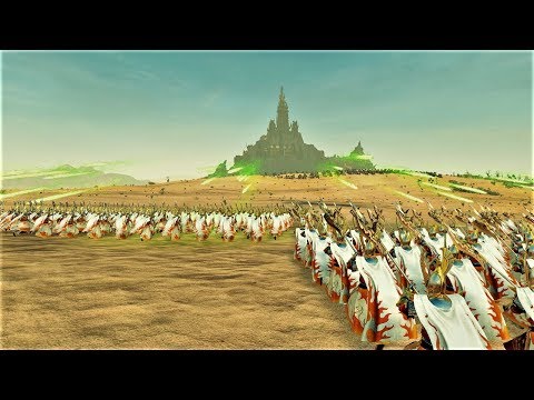 300 Lightning Cannons vs 4000 Phoenix Guard Warhammer 2 Total War