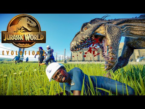 All Carnivores eat human in SLOW MO -  Jurassic World Evolution 2