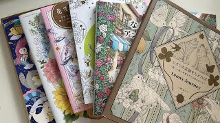 April’s coloring book haul and some wips.