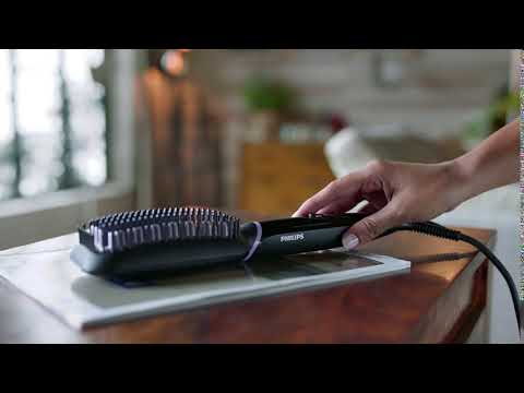 Philips „StyleCare Essential“ Šildomas tiesinimo šepetys BHH880/00 video