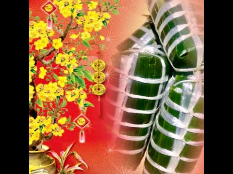 HOW TO MAKE BÁNH TÉT - VIETNAMESE STICKY RICE CAKE-VERY SIMPLE AND FAST WAY