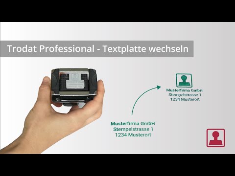 Trodat Professional - Textplatte wechseln | EU