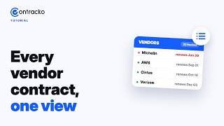 Track every vendor contract in one place