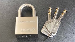 [571] Unity 40mm Stainless Disc Detainer Padlock Picked and Disassembled