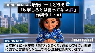 【ホングダ・ニュース🎵】日本保守党・有本香代表代行をめぐり、過去のウイグル問題に関する言動がSNS上で再び注目を集める。 AI NEWS