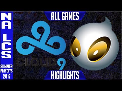 Cloud 9 vs Dignitas Highlights ALL GAMES NA LCS Playoffs Quarterfinals Summer 2017 C9 vs DIG