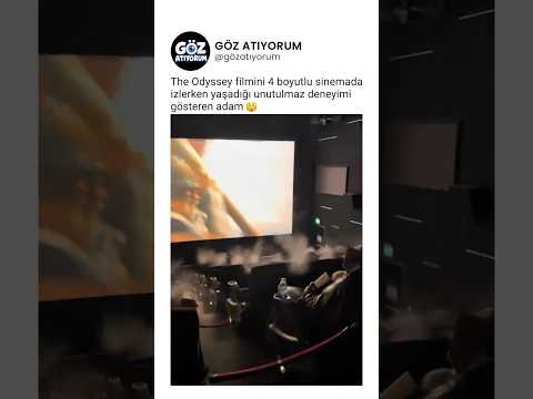 The Odyssey filmini 4 boyutlu sinemada izlerken yaşadığı deneyimi gösteren adam 😲