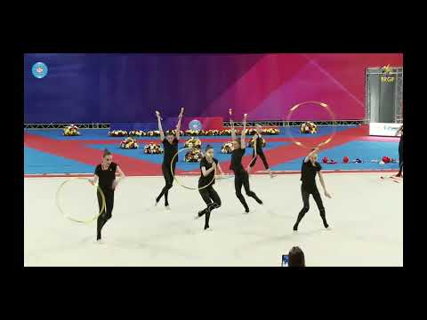 UKRAINE 2+3 hoops and clubs training World cup Sofia 2019