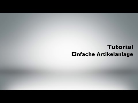 Einfache Artikelanlage in Faktura-XP