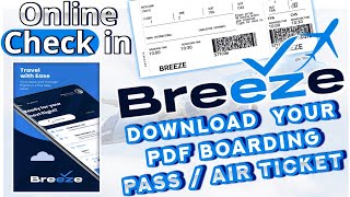 How to Check In Online for Breeze Airways Flights | Check In Online |Breeze | Boarding Pass Download