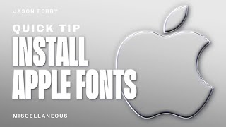How To Install Apple Fonts On Windows PC