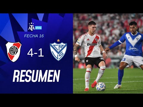 River Plate 4 vs. 1 Velez Sarsfield | #TorneoApertura2025 | Resumen | Fecha 16