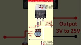 Download lagu How to Make Adjustable Voltage Regulator Using TIP41C || Simple Voltage Regulator Using #TIP41C mp3