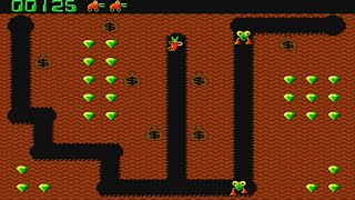 Digger Remastered - A Dig Dug/Mr. Do Like Game (DOS)