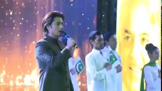 Ali Zafar sings the National Anthem of Pakistan !
