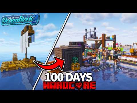 I Survived 100 Days in FTB OCEANBLOCK 2 IN HARDCORE MINECRAFT