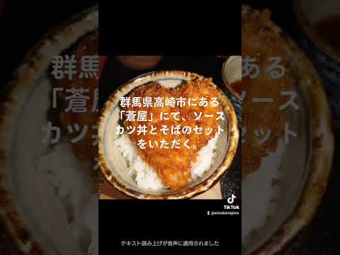 日本文化学科 蒼屋のソースカツ丼とそばのセット