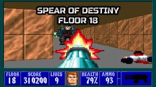 Wolfenstein 3D: Spear of Destiny / Floor 18 / PC Gameplay 4K