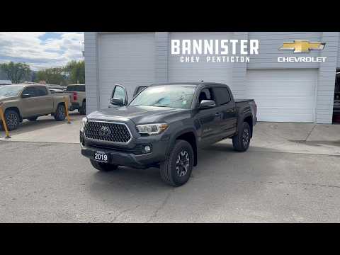 2019 Toyota Tacoma 4x4 Double Cab V6 Auto TRD Off Road in Gray for sale at Bannister Chevrolet Penticton in Penticton, BC
