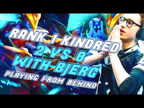 RANK 1 KINDRED & TSM BJERGSEN INSANE 2 VS 8 - PLAYING FROM BEHIND (BIG COMEBACK) - League of Legends