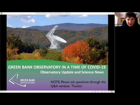 1-20 Green Bank Observatory Community Zoom, Operations Updates, Science from Kat Barger (TCU)