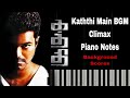 Kaththi Coin Fight BGM X Climax BGM Piano Notes Shafil Keys