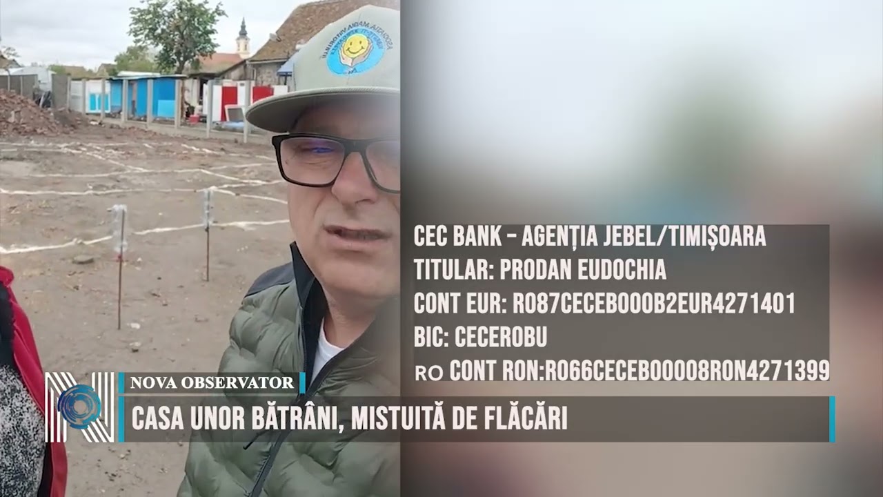 Casa unor bătrâni, mistuită de flăcări