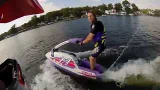 preview picture of video 'Stand Up JetSki Riding at Lake Lotawana'