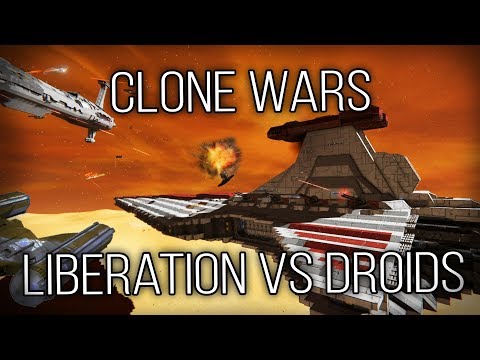 Space Engineers - Liberation Vs Droid Fleet! (Full Server Gameplay)