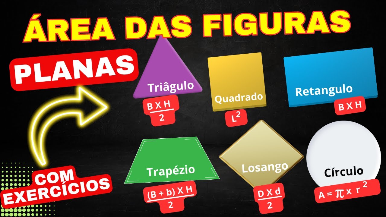 ÁREA DAS FIGURAS PLANAS: formulas e exercícios