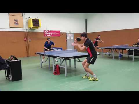 Corentin GUERRERO 1566pts (ASUL Lyon 8 TT) vs Mathieu DAUDEL 1426pts (St Etienne Montaud)