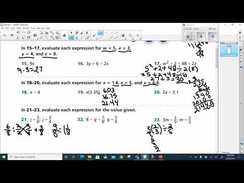 home work video for 6th grade lesson 3 5; evaluate algebraic expressions