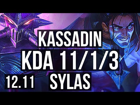 KASSADIN vs SYLAS (MID) | 11/1/3, 68% winrate, Legendary | EUW Master | 12.11