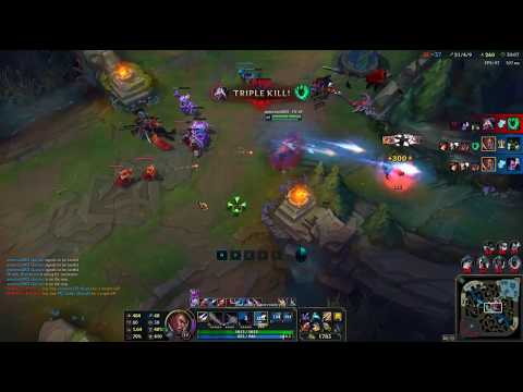 League of Legends penta kill lucian :D 1v9